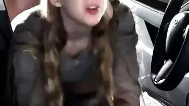 Cheating Babe Regretting while Having Sex with Boyfriend’s Best Friend in the Car