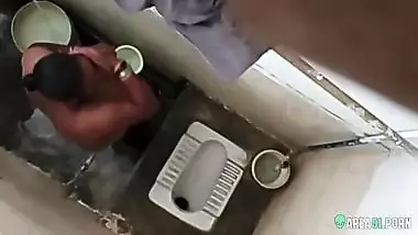 XXX clip of village aunty taking bath in outdoor taken on her son