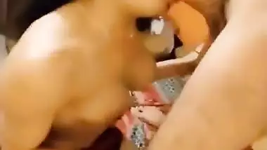 Nude Tamil girl gives a deep blowjob to her cousin