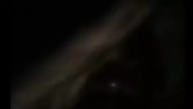 Horny male licks his Desi wife's sweet tits during XXX video call