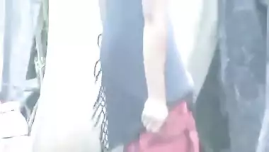 Super sexy Indian village girl wrapped in red...