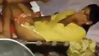 Old man drills his young granddaughter into the bed