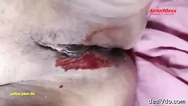Indian Anita bhabi first time good fuck on my dirty Period with period pad change