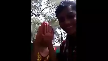 Desi mms Tamil sex video of teen college girl recorded outdoors