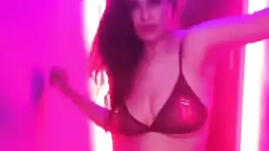 Enticing young woman reveals private parts posing in XXX lingerie