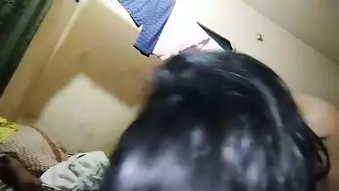 An 18 yr old teen sucks and rides a dick in local sex video