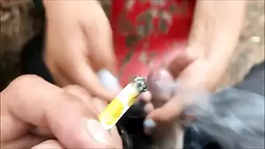 Caught In Public! Huge Indian Boobs Smoking Weed And Big Brown Dick Revealed