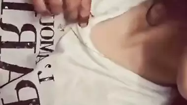 Cute girlfriend exposing nude big boobs viral selfie