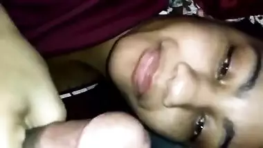 GF sucking dick for 1st time teasing suck recorded in HD