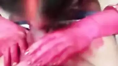 Wench's tight mouth is drilled in point of view XXX video MMS style