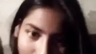 Young lover showing each other on video call