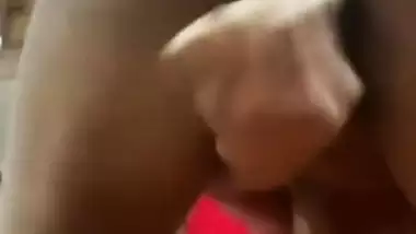 Ex-girlfriend dildo fucking horny pussy on video call