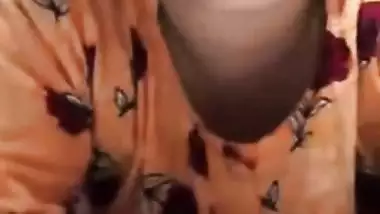 Shy Desi MILF demonstrates her big natural tits for homemade XXX vid