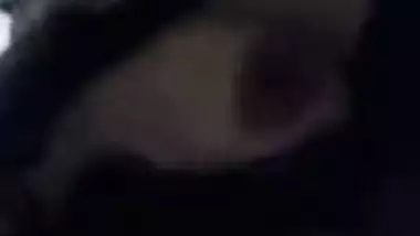 British Indian Girl plays with tits