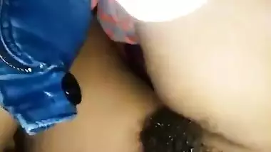 Handjob is a good porn technique to make Indian husband's cock hard