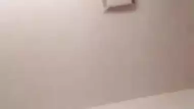 Pretty Indian gal in red XXX lingerie loves to have solo sex at home