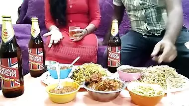 Friend invites the Desi girl to drink some beer and drills XXX cave