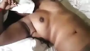 Desi prostitute hiding face during naked show