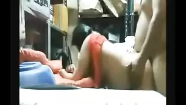 Desi mms of a lewd boss fucking his older employee in store room