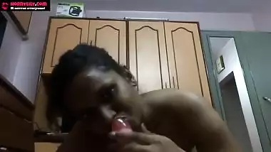 Indian Sex Video Of Amateur Pornstar Babe Lily Sucking A Dildo Masturbating