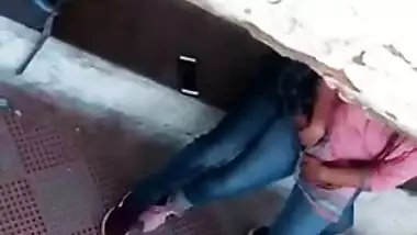 Tempting Desi girl allows sex partner to touch her XXX vagina outdoors