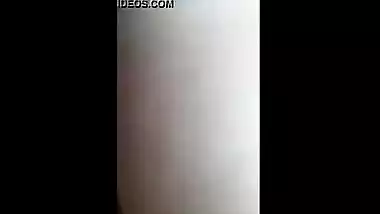 Beautiful teen plays with her firm boobs while on a video call with lover