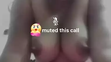 Indian woman is happy to flaunt natural tits in front of online men
