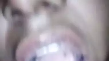 Village girl at night on video call shows nude body