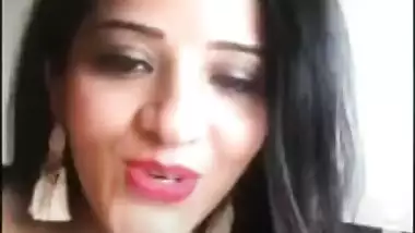 Monalisa Instagram Live with her ID, Cleavage in Nighty ,Big Melons