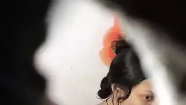 Devar hides near bathroom to see bhabhi nude bath