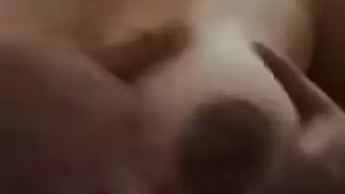 Desi porn girl with glasses dances and pisses in an empty bottle