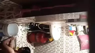 Neighbor aunty taking bath caught by voyeur