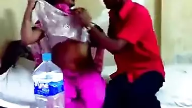 Bengali couple smooch kissing and boob press and sucking with bengali audio